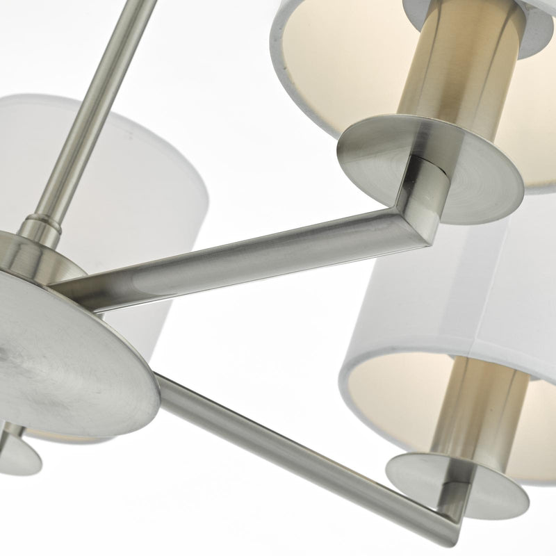 Dar Lighting Tyler 5lt Pendant Satin Nickel Fitting Only • TYL0538