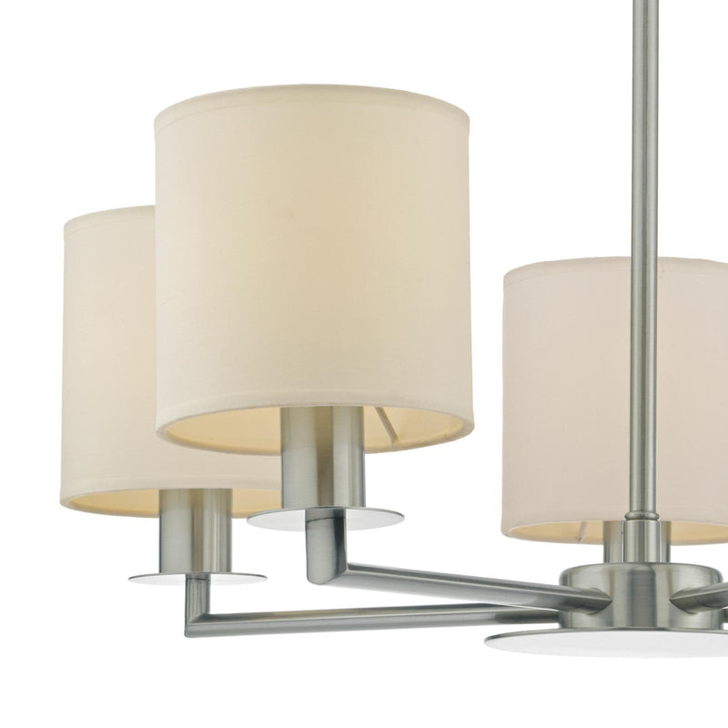 Dar Lighting Tyler 5lt Pendant Satin Nickel Fitting Only • TYL0538