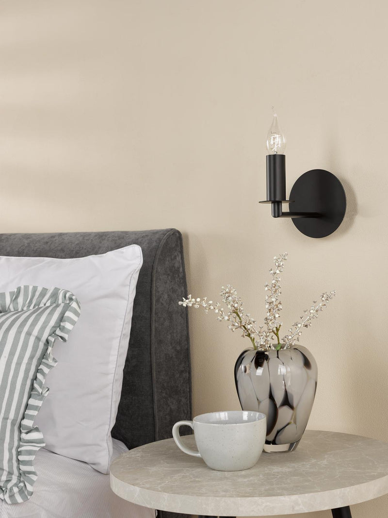 Dar Lighting Tyler Wall Light Matt Black Bracket Only • TYL0722