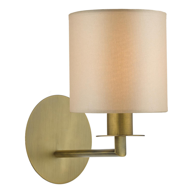 Dar Lighting Tyler Wall Light Antique Bronze With Shade • TYL0763-LYR2629