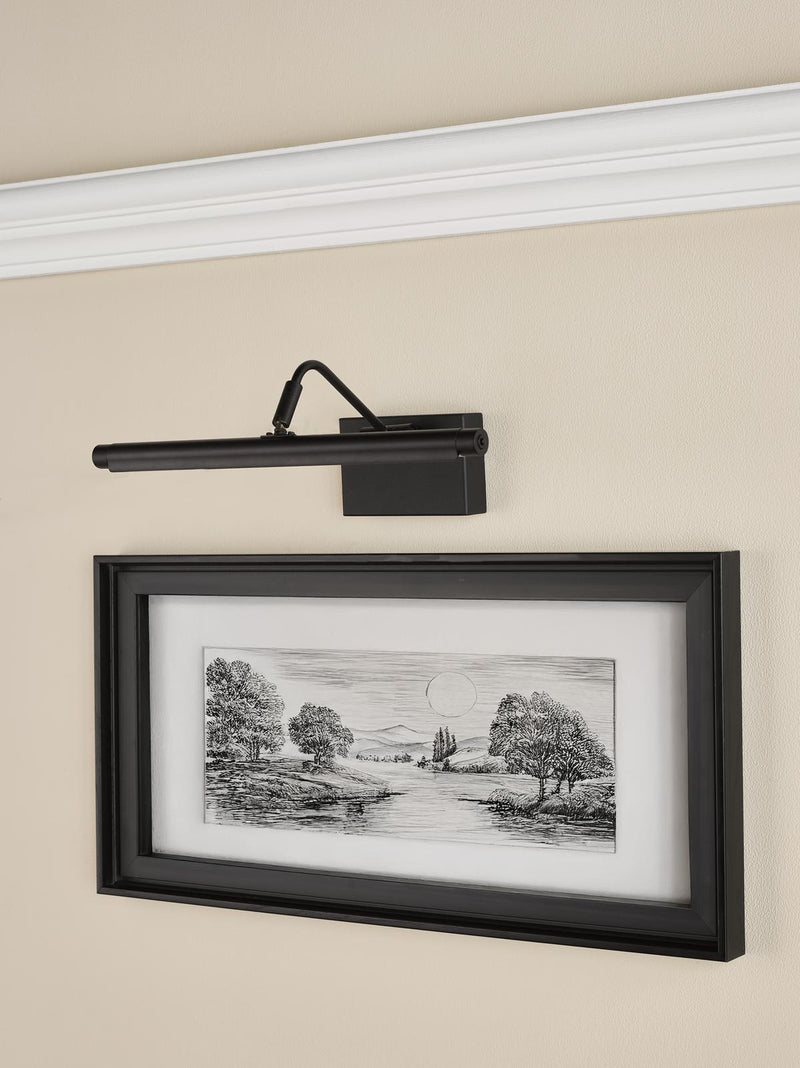 Dar Lighting Tyrus 35cm Picture Light Satin Black LED • TYR6622