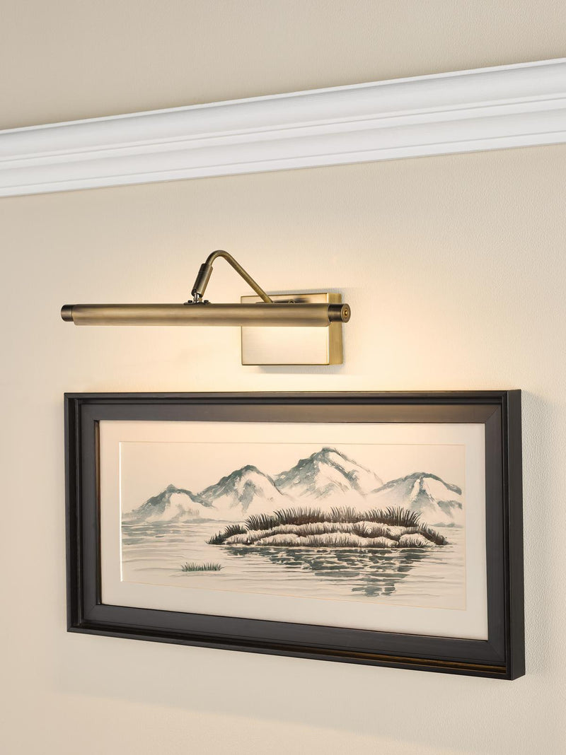 Dar Lighting Tyrus 35cm Picture Light Brushed Bronze LED • TYR6663