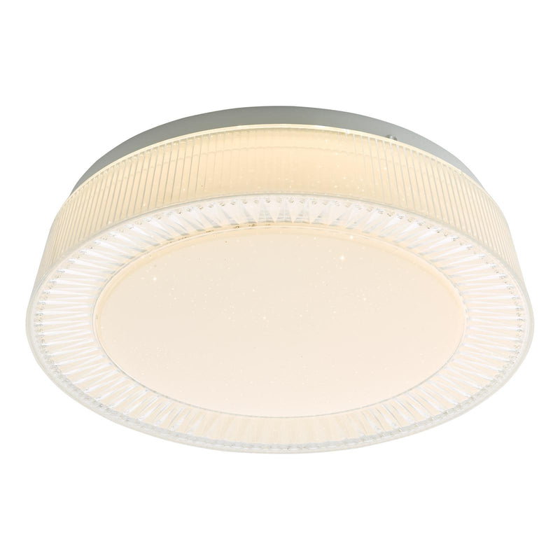 Dar Lighting Udell Flush White Acrylic LED • UDE522
