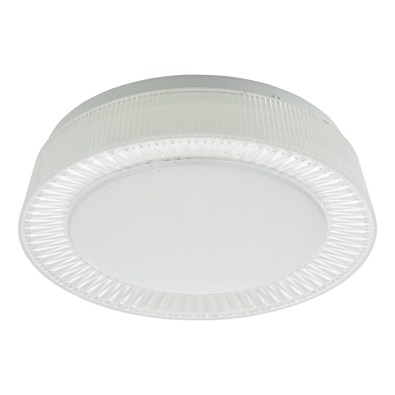 Dar Lighting Udell Flush White Acrylic LED • UDE522