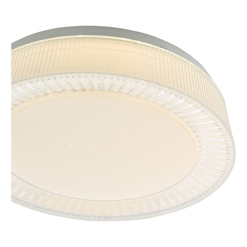 Dar Lighting Udell Flush White Acrylic LED • UDE522