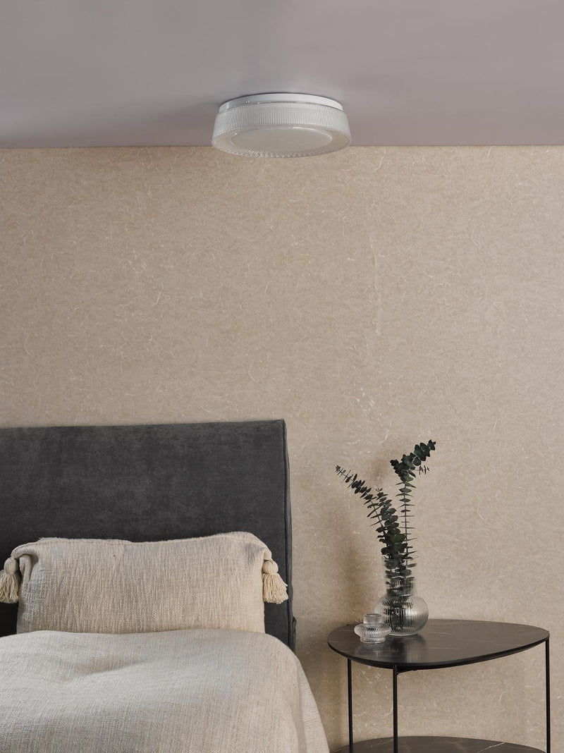 Dar Lighting Udell Flush White Acrylic LED • UDE522