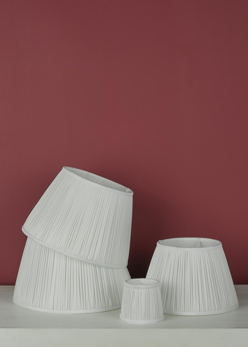 Dar Lighting Ulyana Ivory Faux Silk Pleated Shade 14cm • ULY0515