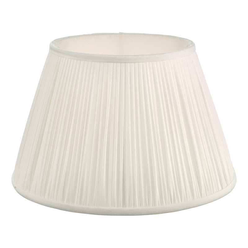 Dar Lighting Ulyana Ivory Faux Silk Pleated Shade 35cm • ULY1415