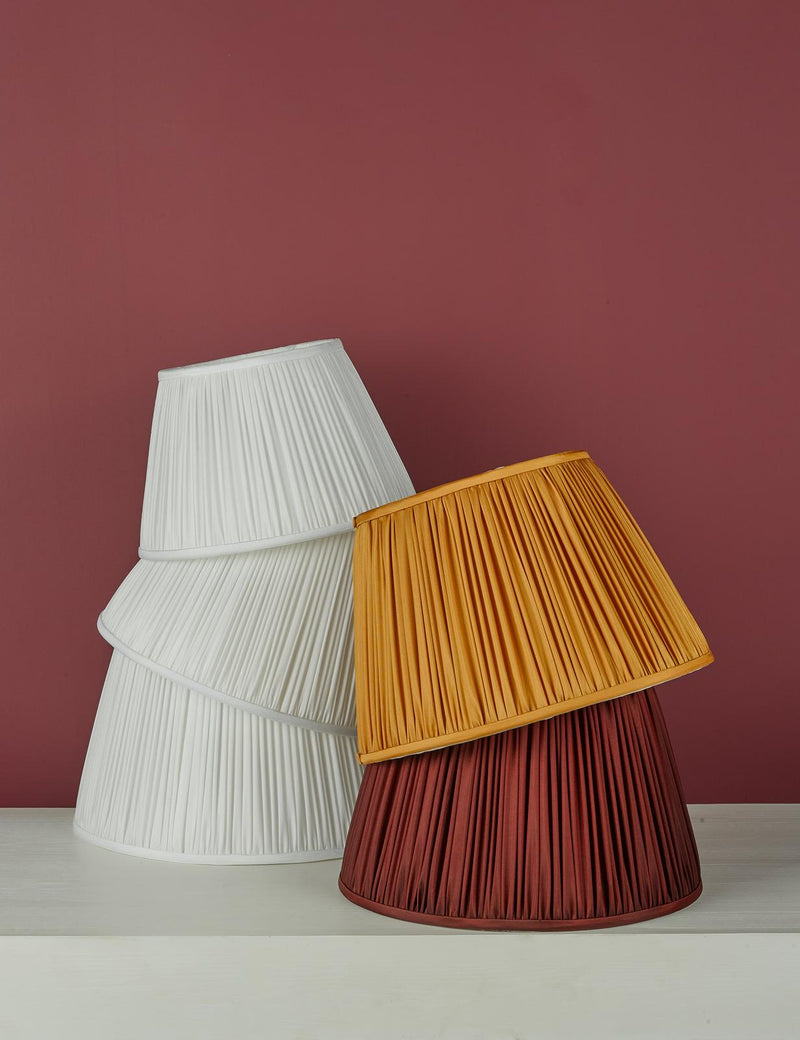 Dar Lighting Ulyana Ivory Faux Silk Pleated Shade 35cm • ULY1415