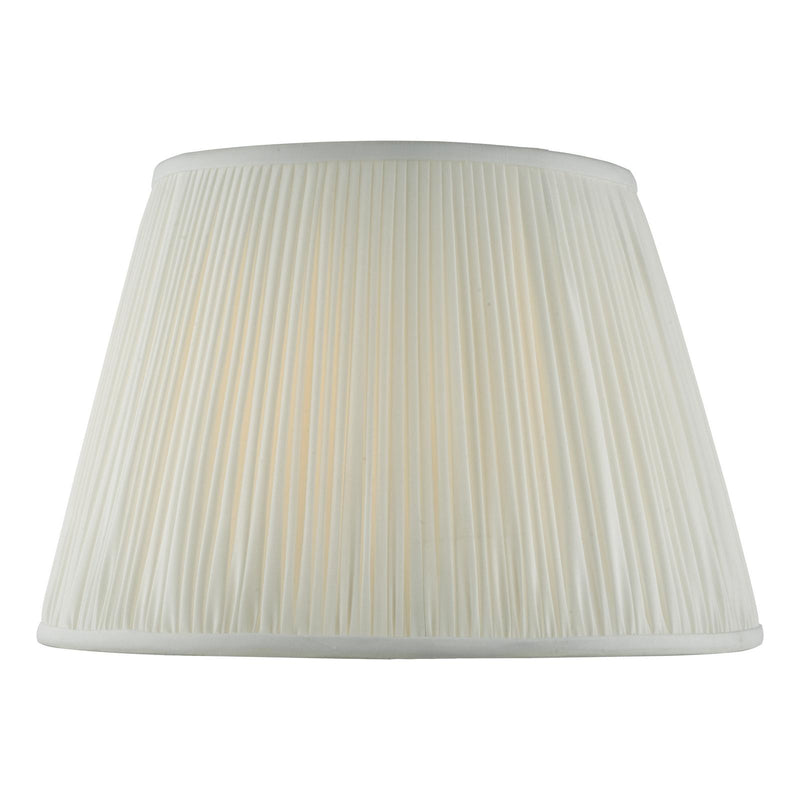 Dar Lighting Ulyana Ivory Faux Silk Pleated Shade 40cm • ULY1615