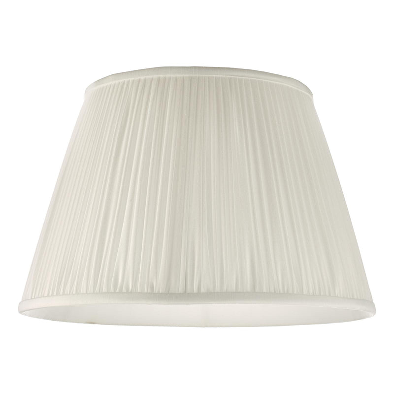 Dar Lighting Ulyana Ivory Faux Silk Pleated Shade 40cm • ULY1615