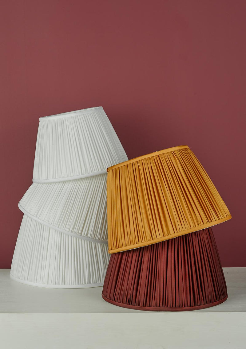 Dar Lighting Ulyana Ivory Faux Silk Pleated Shade 40cm • ULY1615