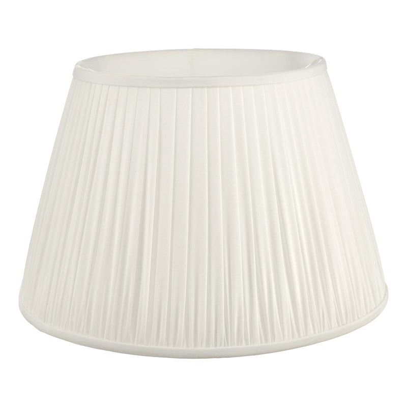 Dar Lighting Ulyana Ivory Faux Silk Pleated Shade 45cm • ULY1815