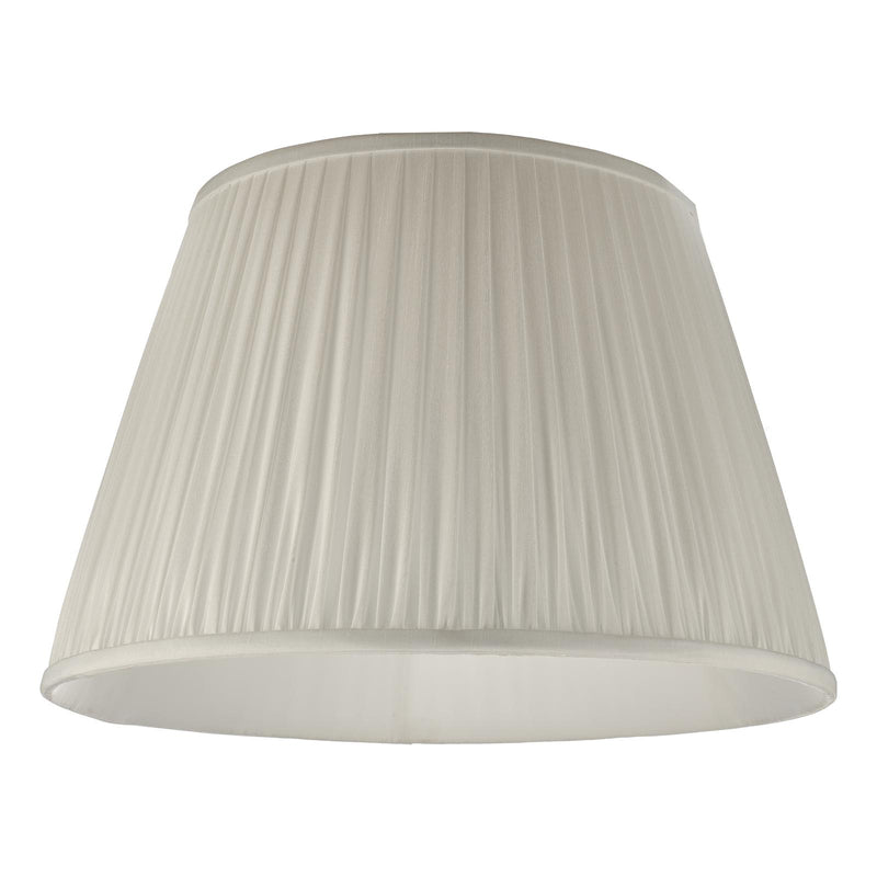 Dar Lighting Ulyana Ivory Faux Silk Pleated Shade 45cm • ULY1815