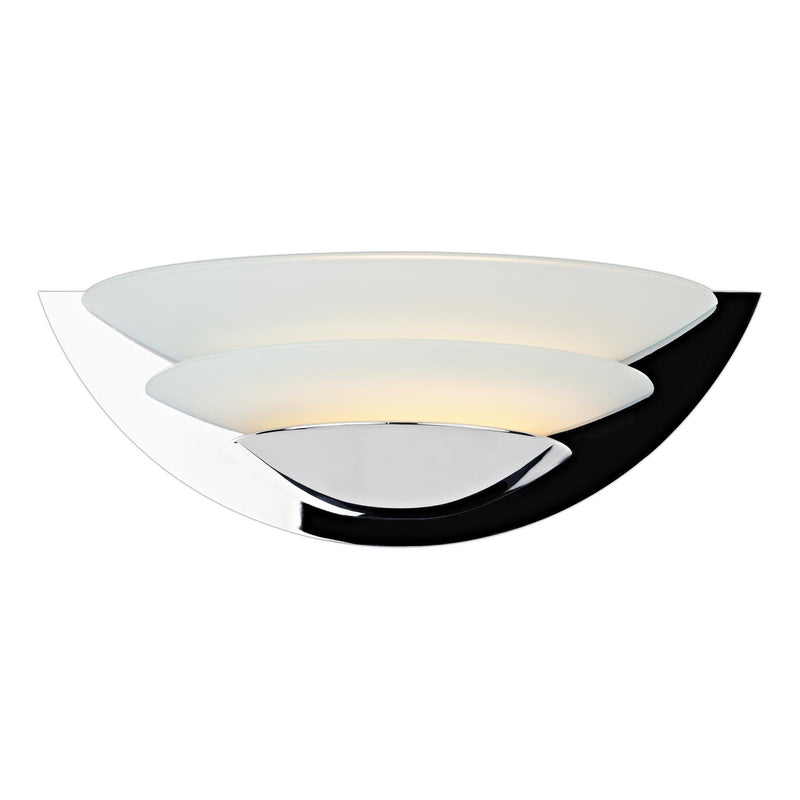 Dar Lighting Una Glass 2 Disc Wall Bracket Chrome • UNA0750