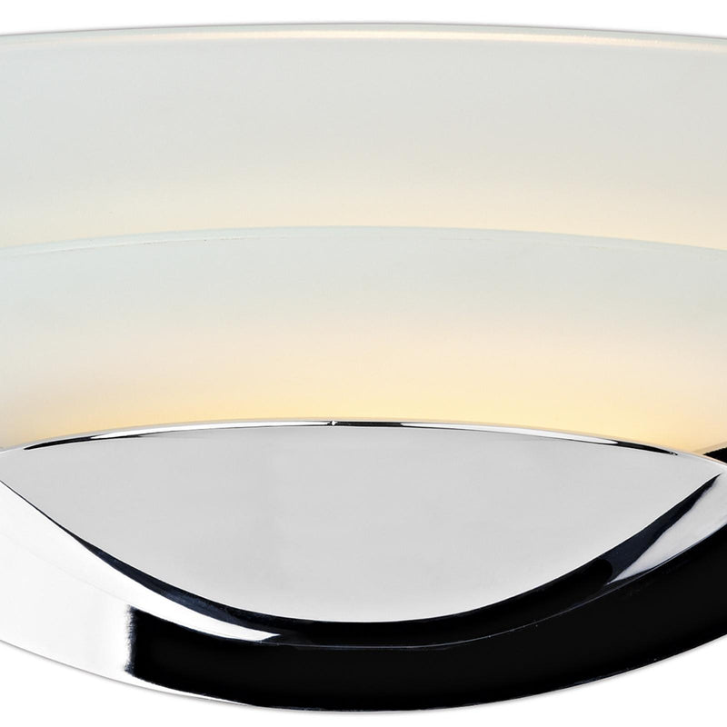 Dar Lighting Una Glass 2 Disc Wall Bracket Chrome • UNA0750