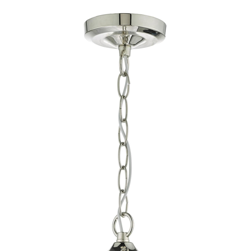 Dar Lighting Vanessa 3 Light Pendant Polished Nickel & Glass • VAN0338
