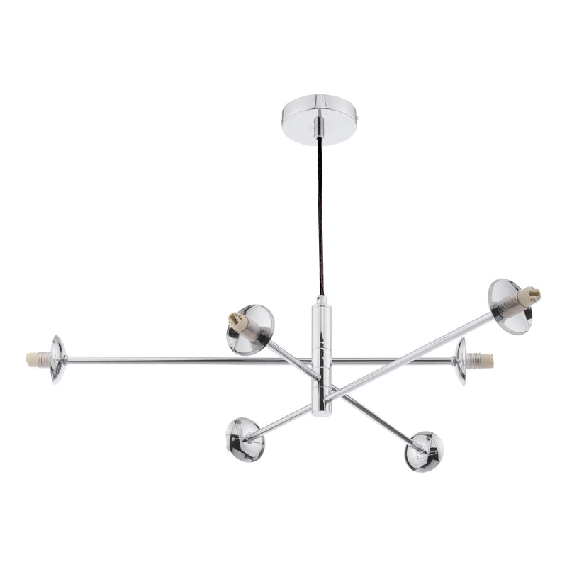 Dar Lighting Vignette 6 Light Pendant Polished Chrome Fitting Only • VIG0650-F