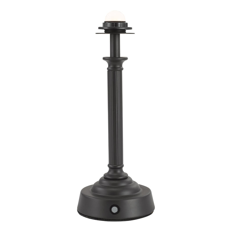Dar Lighting Virgil Rechargeable Table Lamp Matt Black Base Only LED • VIR4222