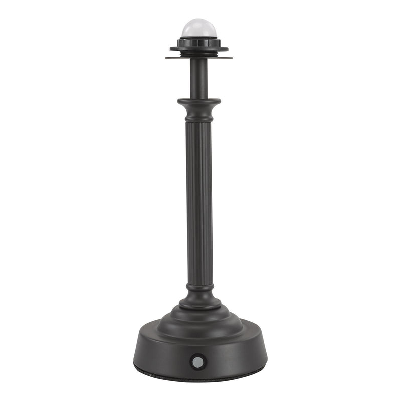 Dar Lighting Virgil Rechargeable Table Lamp Matt Black Base Only LED • VIR4222