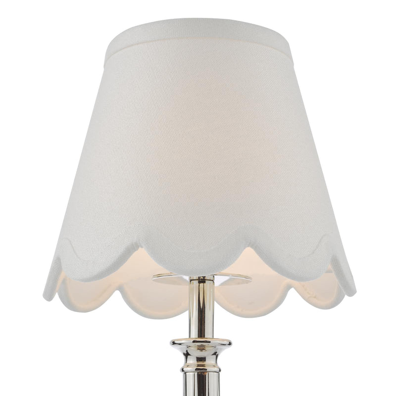 Dar Lighting Virgil Rechargeable Table Lamp Polished Nickel Base Only LED • VIR4238