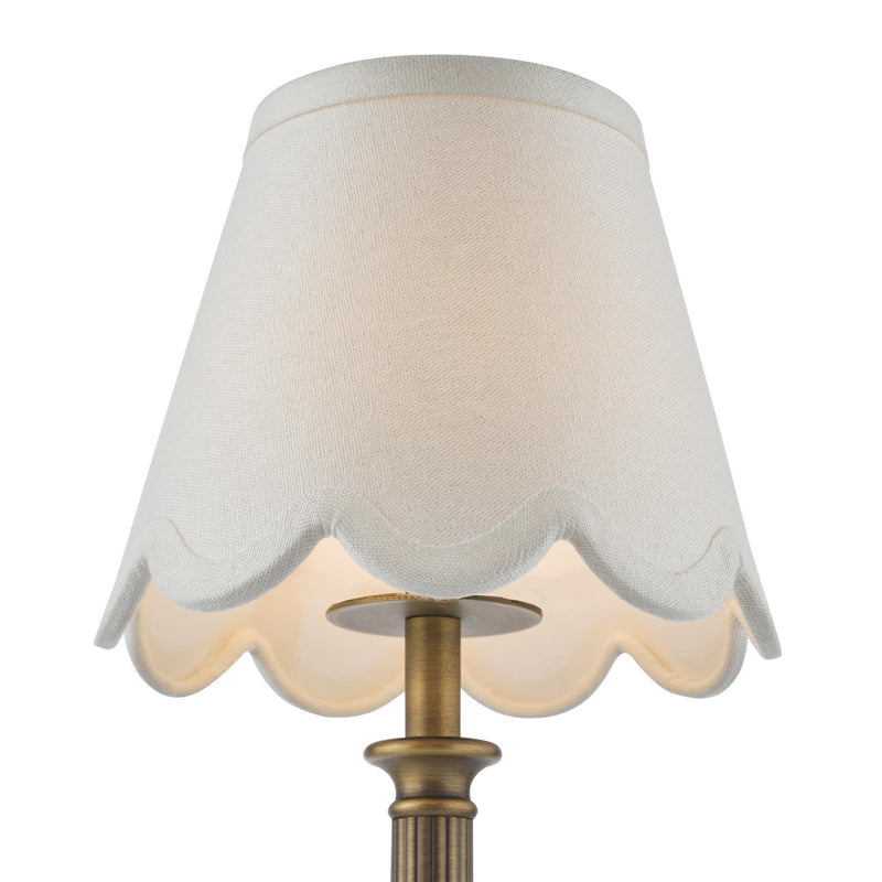 Dar Lighting Virgil Rechargeable Table Lamp Matt Antique Brass Base Only LED • VIR4275