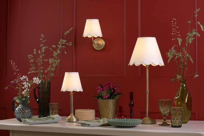 Dar Lighting Virgil Rechargeable Table Lamp Matt Antique Brass Base Only LED • VIR4275