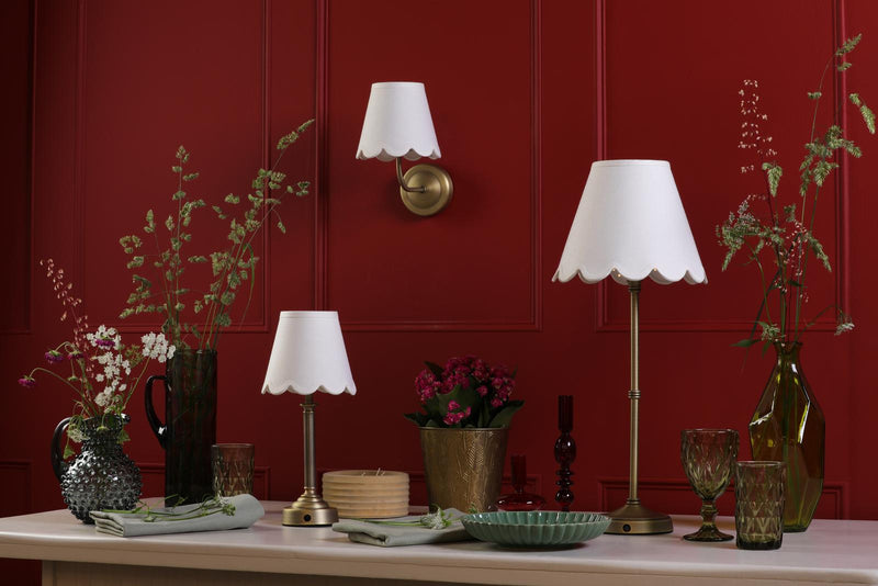 Dar Lighting Virgil Rechargeable Table Lamp Matt Antique Brass Base Only LED • VIR4275
