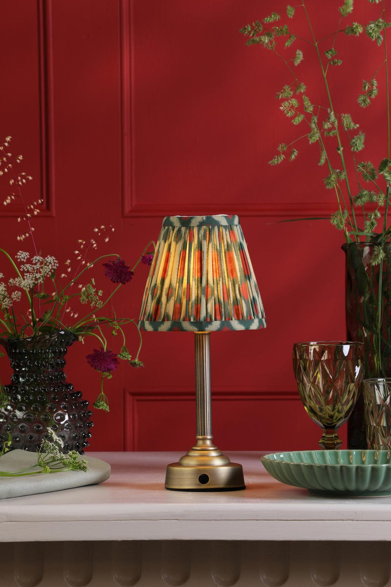 Dar Lighting Virgil Rechargeable Table Lamp Matt Antique Brass Base Only LED • VIR4275