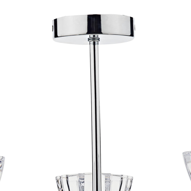 Dar Lighting Vito 3 Light Semi Flush Polished Chrome • VIT0350