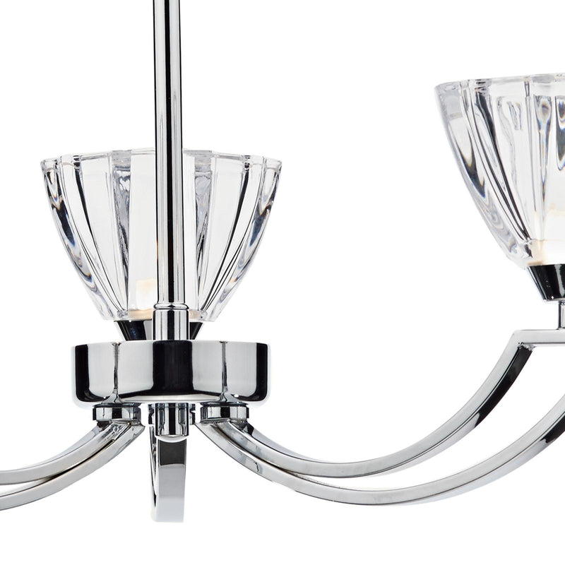 Dar Lighting Vito 3 Light Semi Flush Polished Chrome • VIT0350