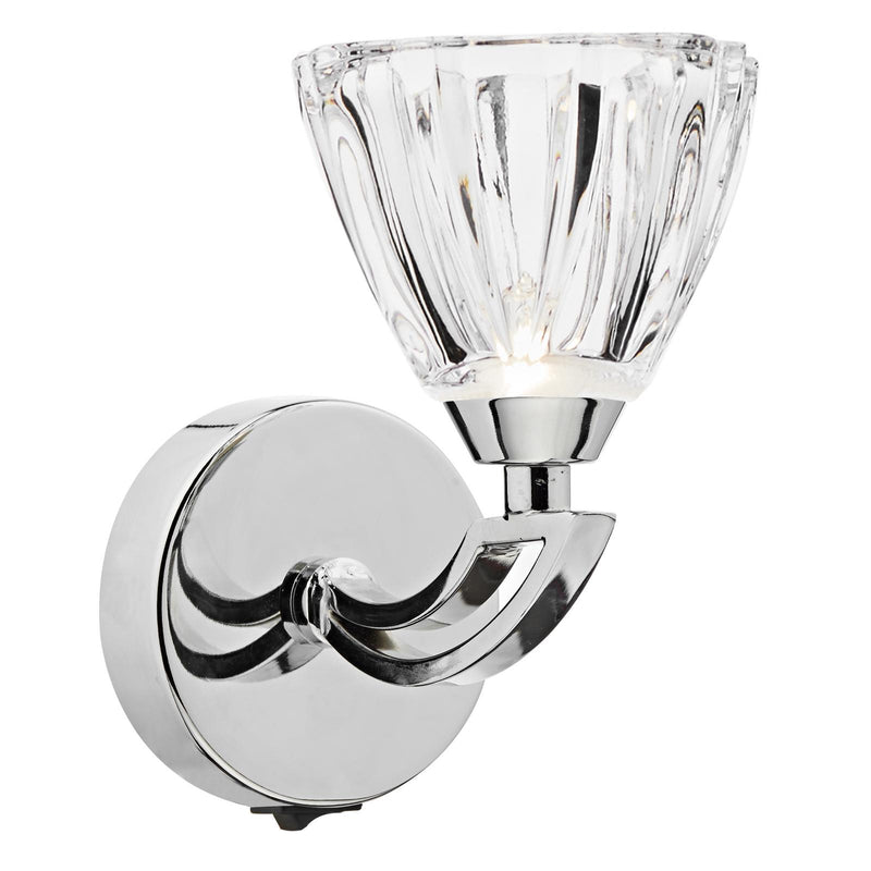 Dar Lighting Vito Single Wall Bracket Polished Chrome • VIT0750