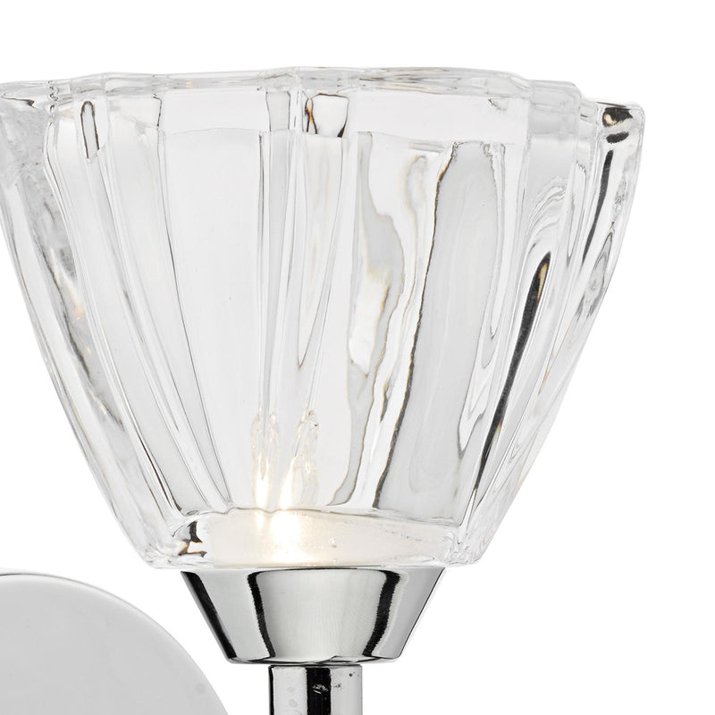 Dar Lighting Vito Single Wall Bracket Polished Chrome • VIT0750