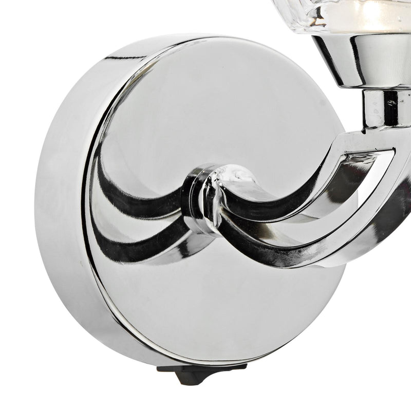 Dar Lighting Vito Single Wall Bracket Polished Chrome • VIT0750