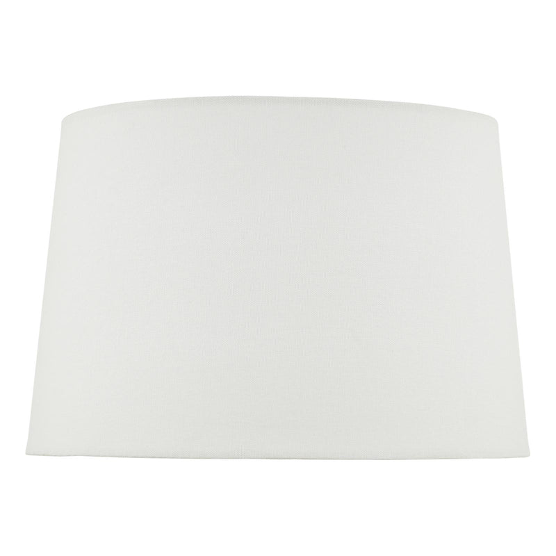 Dar Lighting Vondra Ivory Linen Tapered Drum Shade 36cm • VON142