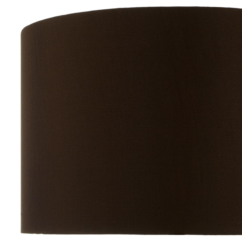 Dar Lighting Voyage Brown Faux Silk Drum Shade 38cm • VOY1422
