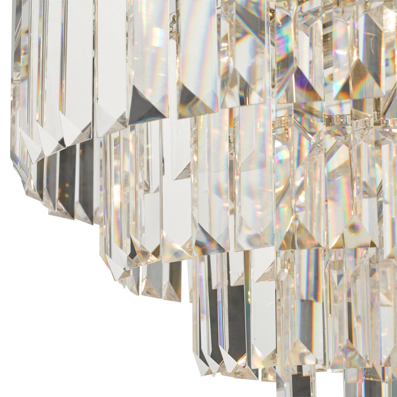 Dar Lighting Vyana 4 Light Pendant Polished Nickel Crystal • VYA0432