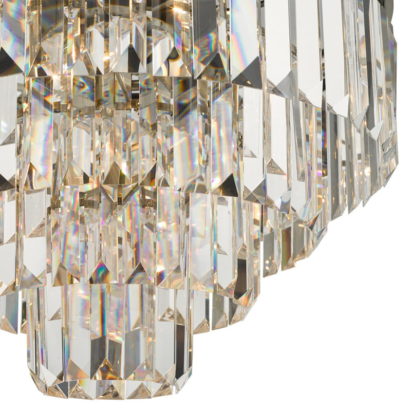 Dar Lighting Vyana 4 Light Pendant Antique Brass Crystal • VYA0475