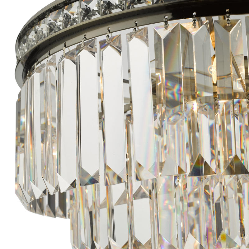 Dar Lighting Vyana 4 Light Pendant Antique Brass Crystal • VYA0475