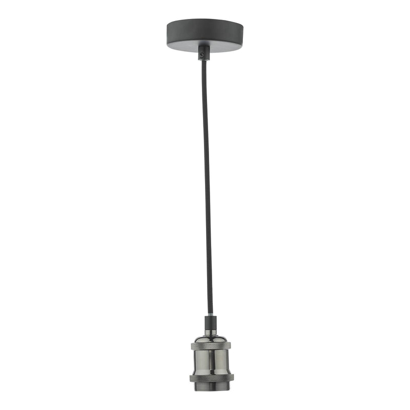 Dar Lighting Waco 1 Light E27 Suspension Black Chrome Matt Black • WAC0161