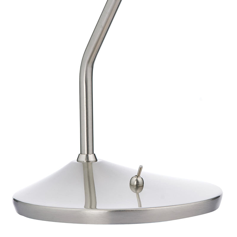 Dar Lighting Wellington Task Table Lamp Satin Chrome LED • WEL4046