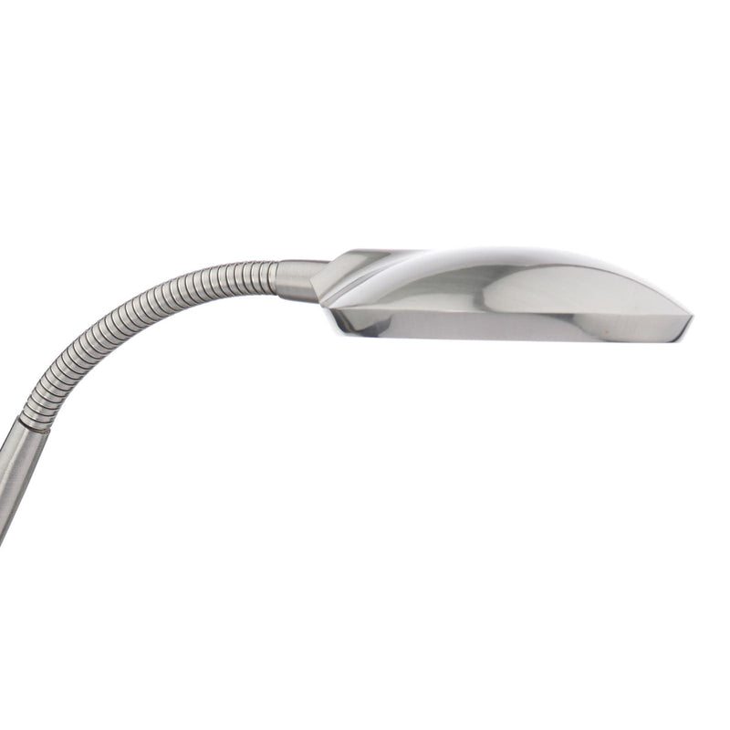 Dar Lighting Wellington Task Table Lamp Satin Chrome LED • WEL4046