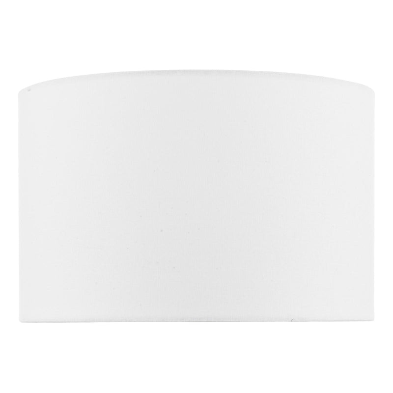Dar Lighting Weylin White Faux Silk Drum Shade 32cm • WEY132