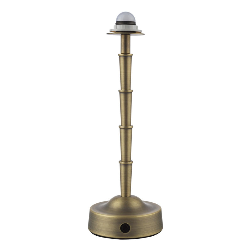 Dar Lighting Wyman Rechargeable Table Lamp Matt Antique Brass Base Only LED • WYM4075