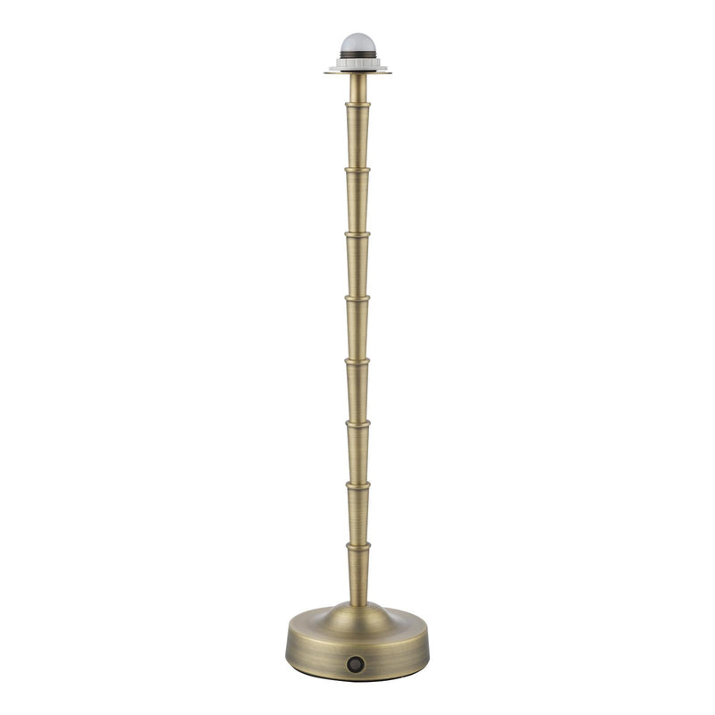 Dar Lighting Wyman Large Rechargeable Table Lamp Antique Brass Base Only LED • WYM4275
