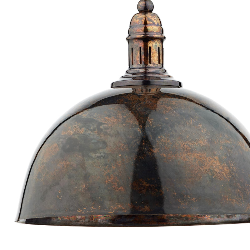 Dar Lighting Yoko 1 Light Pendant Mottled Bronze • YOK0163