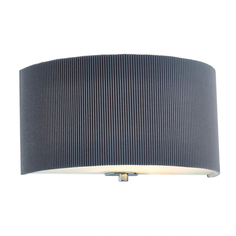 Dar Lighting Zaragoza Wall Light With Grey Shade • ZAR0139