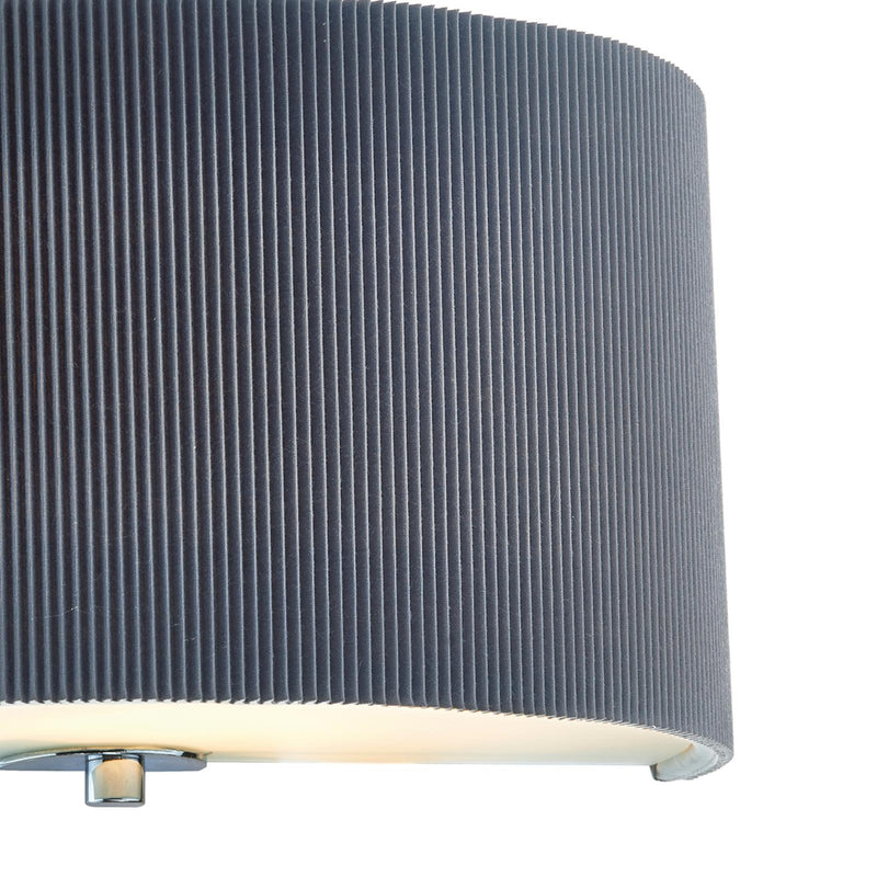 Dar Lighting Zaragoza Wall Light With Grey Shade • ZAR0139