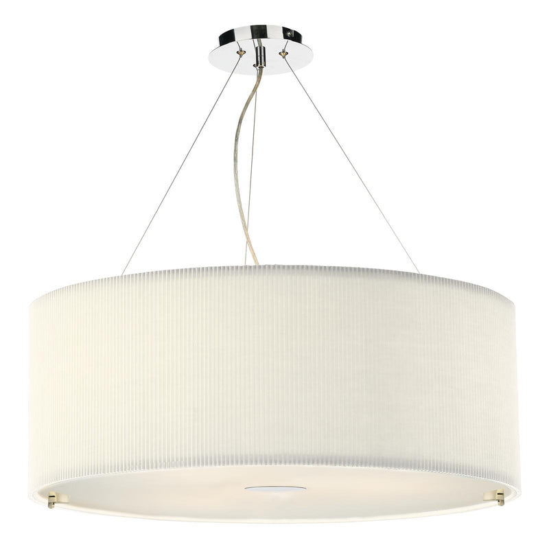 Dar Lighting Zaragoza 6 Light Pendant Cream 90cm • ZAR0633