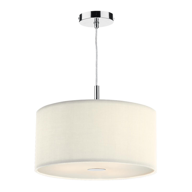 Dar Lighting Zaragoza 3 Light Pendant Cream 40cm • ZAR1033